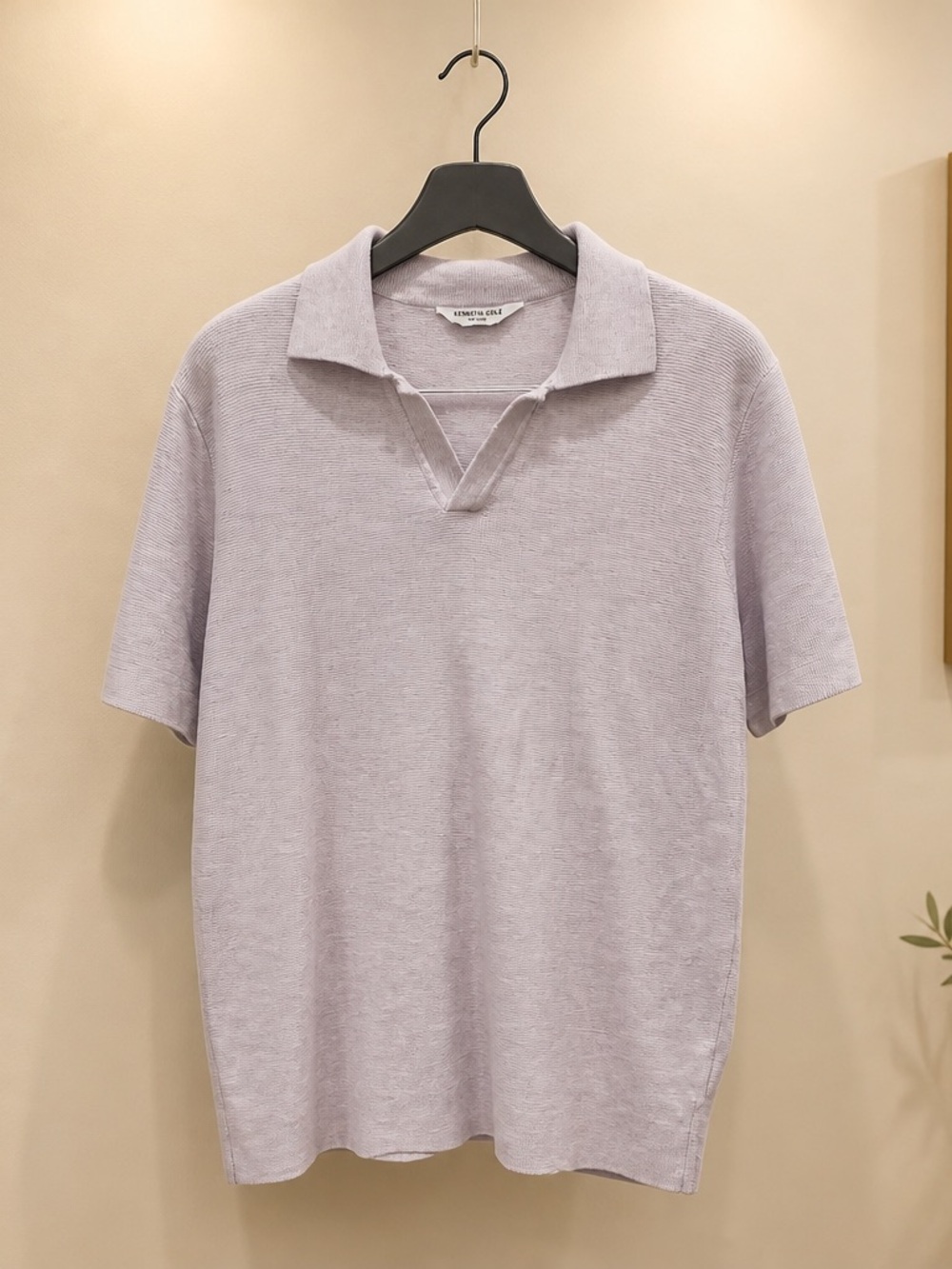 Kenneth Cole Light Lavender Polo Knit Shirt
